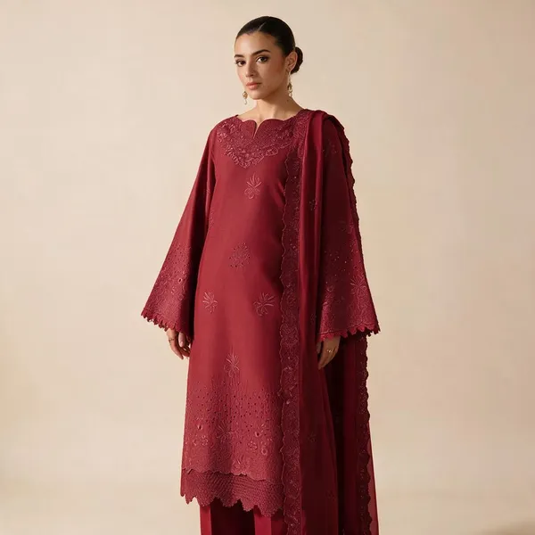 Red_Lawn_Suit_Set_For_Women