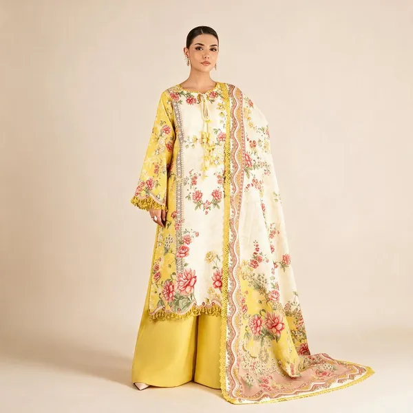 Yellow_Lawn_Suit_Set_For_Women