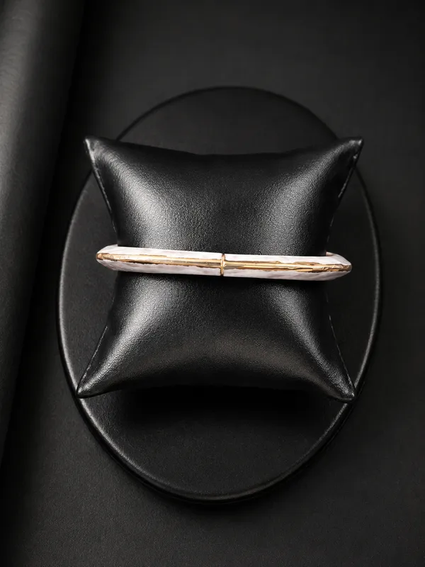 Gold_Alloy_Square_Dual_Tone_Frosted_Finish_Statement_Kada_For_Women