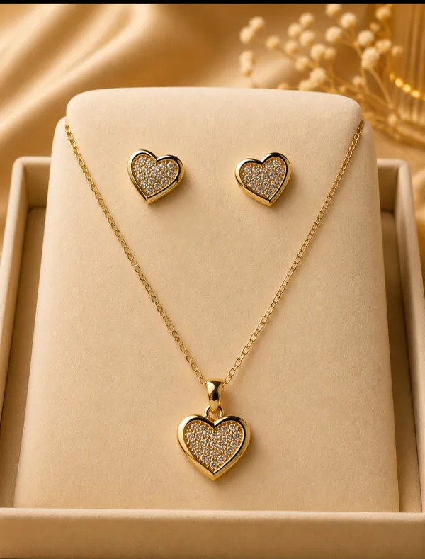 Gold_White_Alloy_American_Diamond_Heart_Necklace_Earrings_Set_For_Women