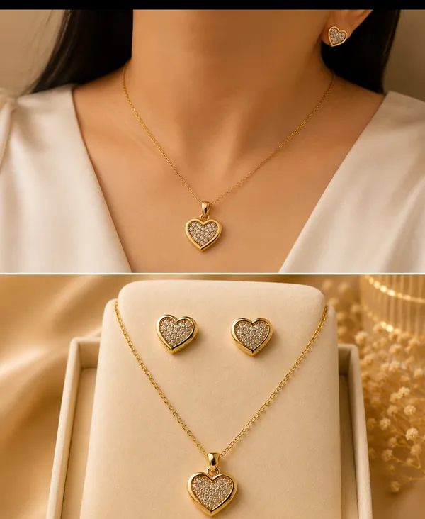 Gold_White_Alloy_American_Diamond_Heart_Necklace_Earrings_Set_For_Women