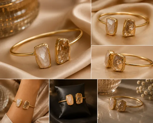Gold_Alloy_Natural_Stone_Adjustable_Open_Bangle_For_Women