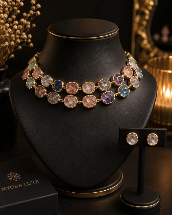 Gold_Multicolor_Alloy_Natural_Stone_Statement_Necklace_For_Women