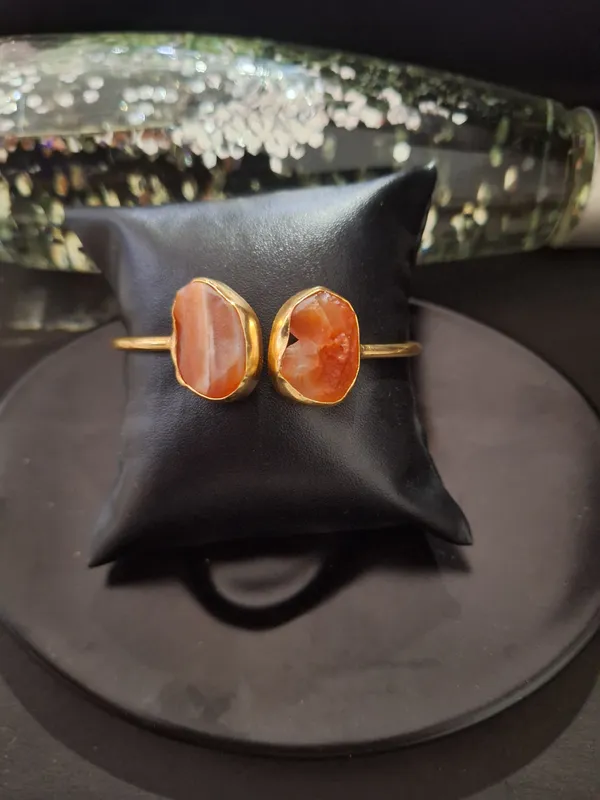 Gold_Alloy_Natural_Stone_Adjustable_Open_Bangle_For_Women