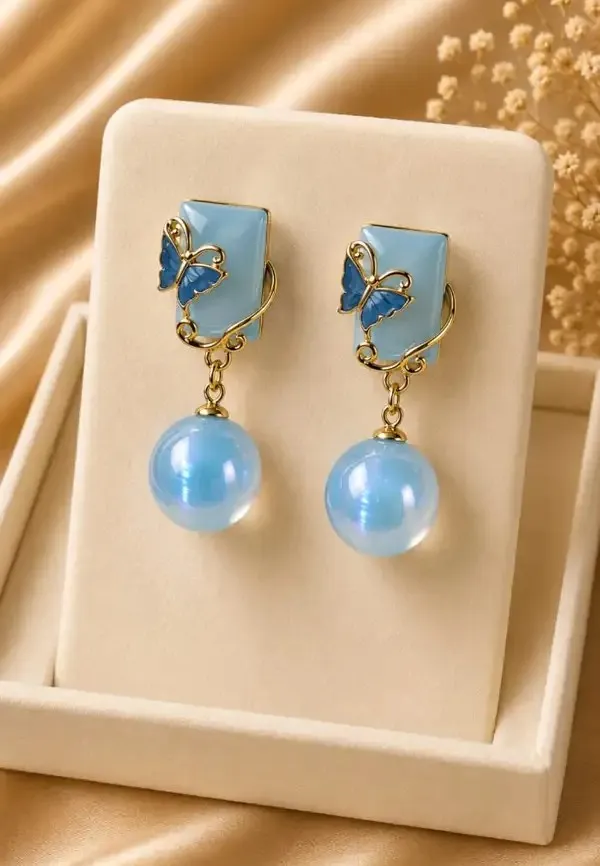 Teal_Blue_Gold_Alloy_Stone_Statement_Earrings_For_Women