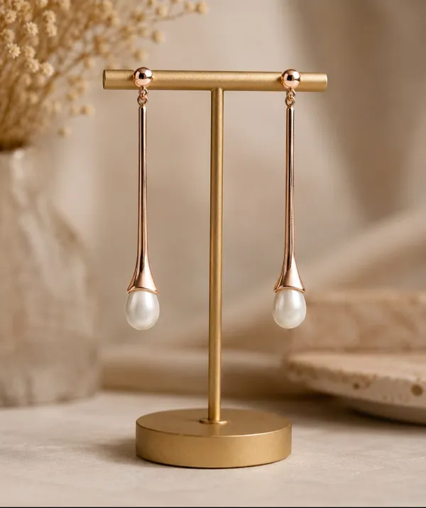 Rose_Gold_Alloy_Shell_Pearl_Drop_Earrings_For_Women