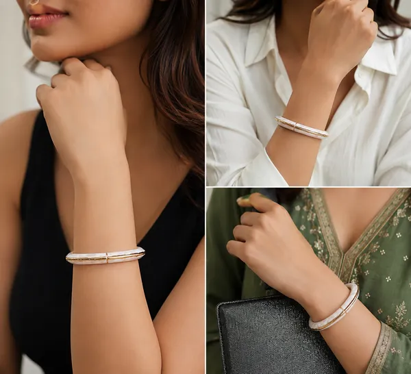 Gold_Alloy_Square_Dual_Tone_Frosted_Finish_Statement_Kada_For_Women