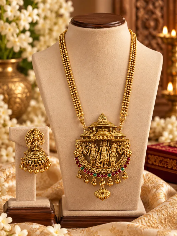 Traditional_Gold-Finish_Temple_Jewellery_Necklace_Set