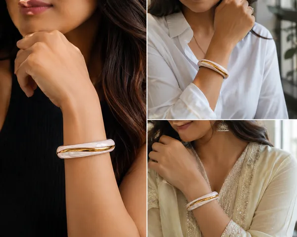 Gold_Alloy_Dual_Tone_Frosted_Oval_Open_Bangle_For_Women