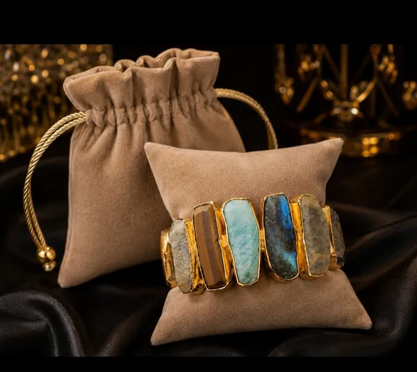 Gold_Multicolor_Alloy_Natural_Stone_Statement_Bracelet_For_Women