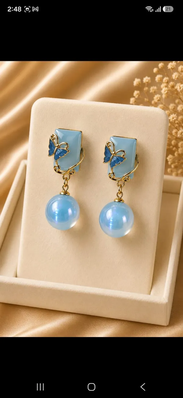 Teal_Blue_Gold_Alloy_Stone_Statement_Earrings_For_Women