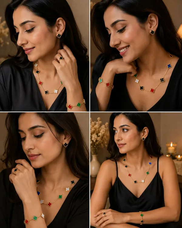 Gold_Multicolor_Alloy_Flower_Necklace_Earrings_Ring_Bracelet_Set_For_Women