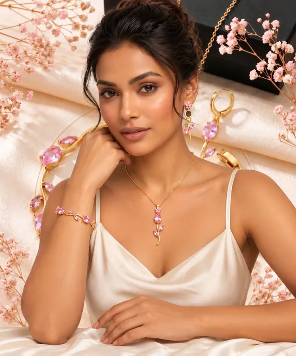 pink_tulip_Necklace+Earings+Bracelet
