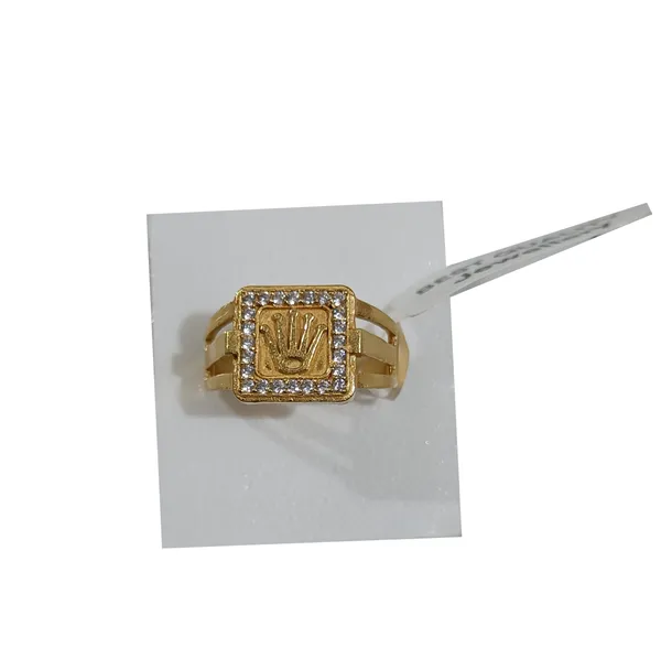 Gold_Tone_Square_Embellished_Ring_for_Unisex