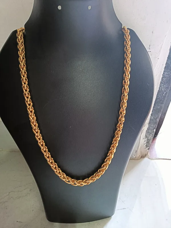 Gold-Tone_Braided_Chain_Necklace_for_Men