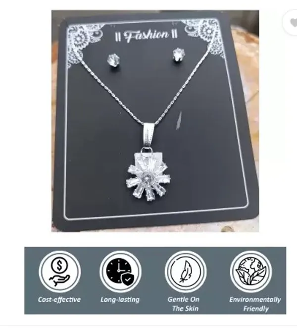 Silver_Tone_Floral_Pendant_Jewellery_Set_for_Women