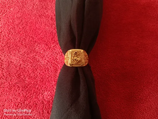 Gold-Toned_Embossed_Statement_Ring_for_Unisex