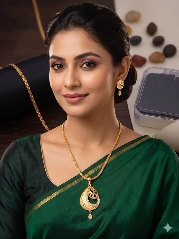 Gold-Tone_Pendant_Necklace_Set_for_Women