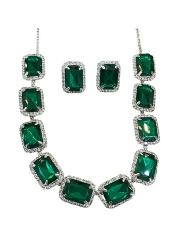 Green_Silver-Tone_Stone_Necklace_Set_for_Women