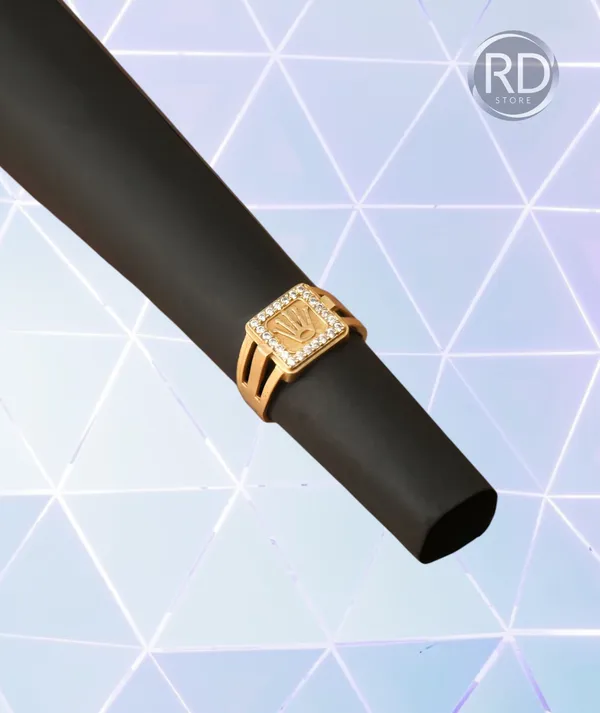 Gold_Tone_Square_Embellished_Ring_for_Unisex