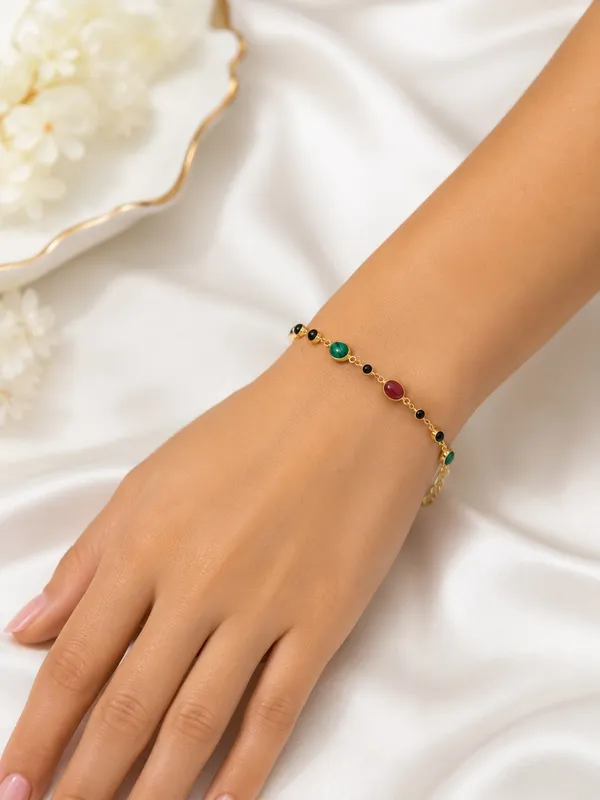 Gold_Tone_Beaded_Bracelet_for_Women