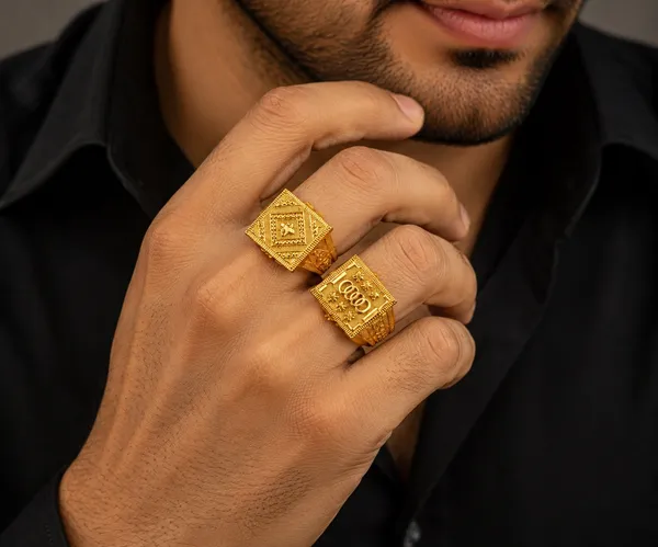 Gold_Tone_Ornate_Rectangular_Signet_Ring_For_Men