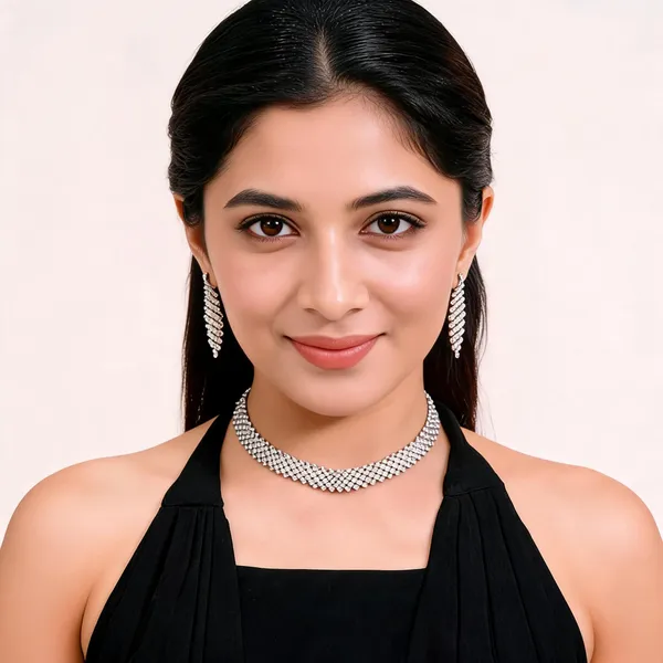 Silver_Tone_Broad_Necklace_And_Earrings_Set_For_Women