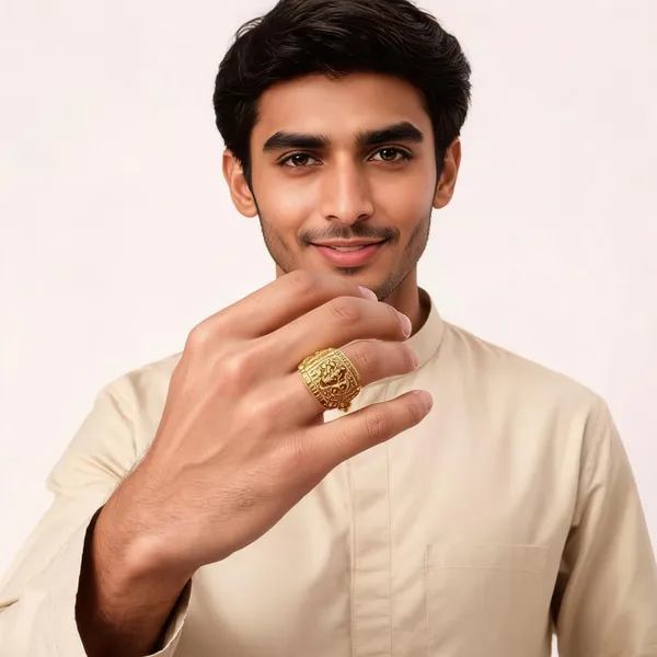 Gold_Tone_Embossed_Broadband_Statement_Ring_For_Men