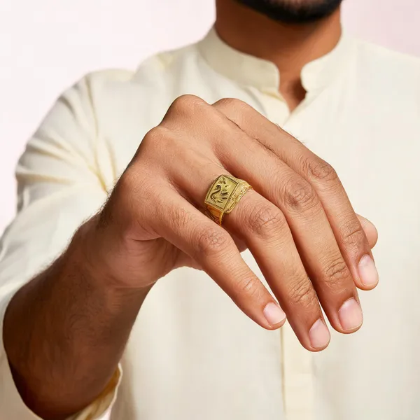 Gold_Tone_Om_Engraved_Signet_Ring_For_Men