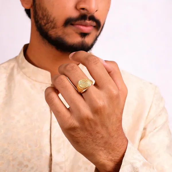 Gold_Tone_Engraved_Script_Signet_Ring_For_Men