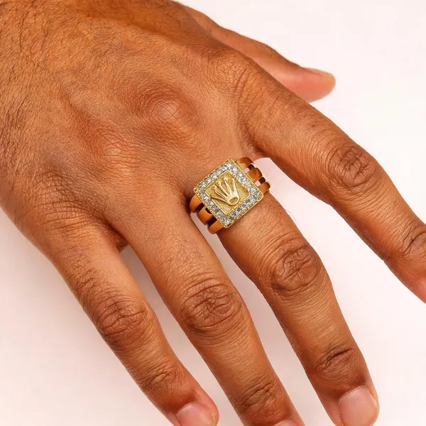 Gold_Tone_Square_Embellished_Signet_Ring_For_Men