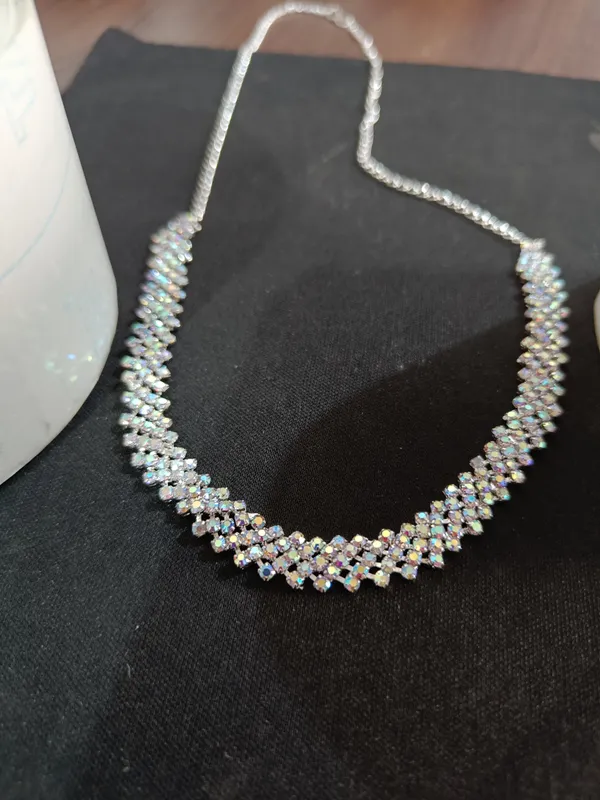 Silver_Tone_Necklace_And_Earrings_Set_for_Women