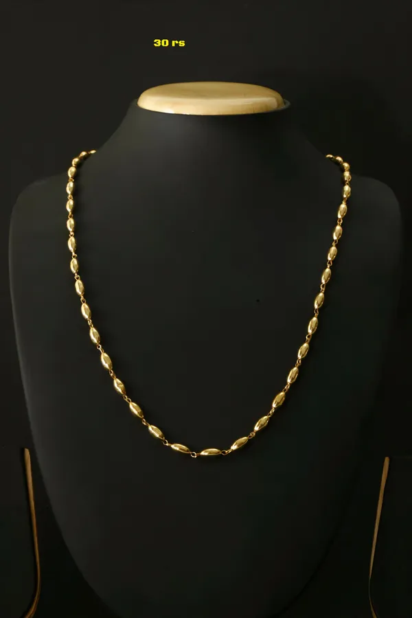 Gold_Tone_Oval_Bead_Chain_Necklace_for_Women
