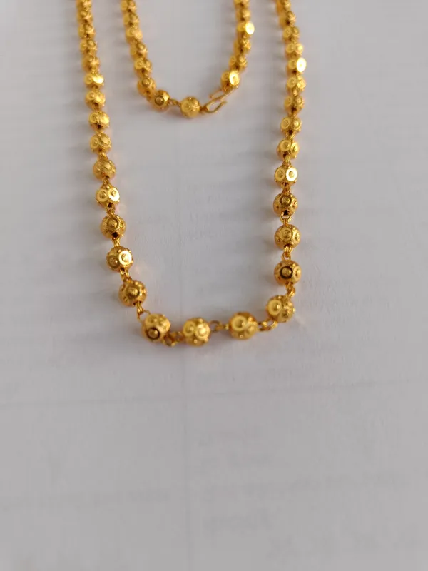 Gold-Tone_Metal_Beaded_Necklace_for_Women