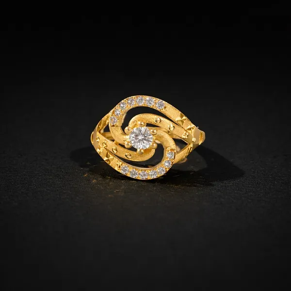 Gold-Tone_Crystal_Interwoven_Ring_for_Women
