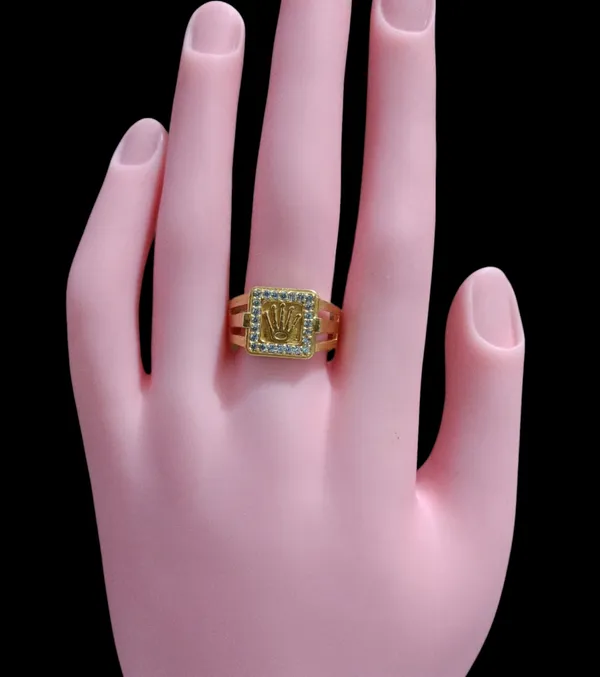 Gold_Tone_Square_Embellished_Ring_for_Unisex