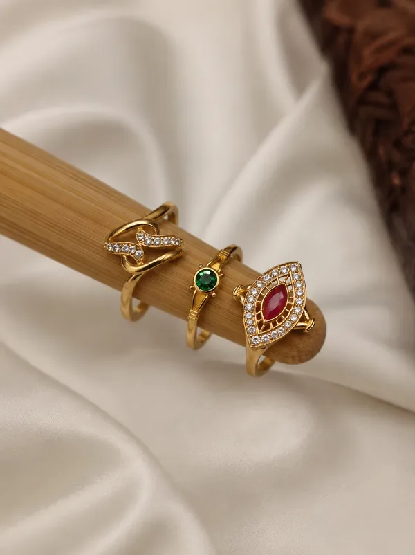 Royal_Gold-Plated_Adjustable_Ring_Set_for_Women_(Pack_of_3)_|_Elegant_Stone_Design