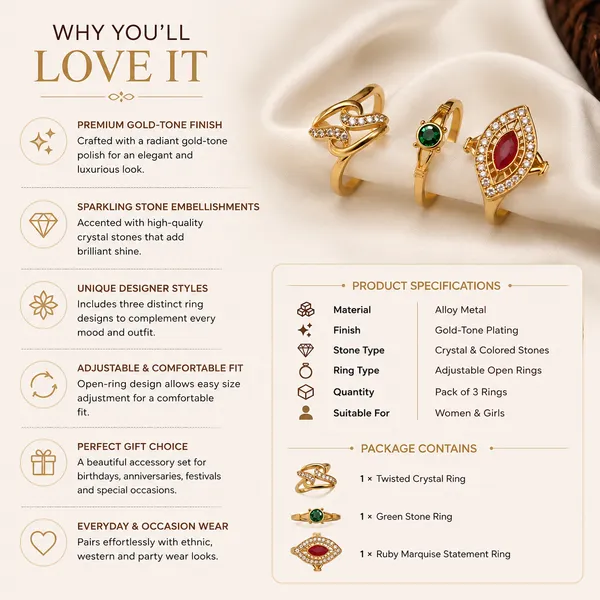 Royal_Gold-Plated_Adjustable_Ring_Set_for_Women_(Pack_of_3)_|_Elegant_Stone_Design