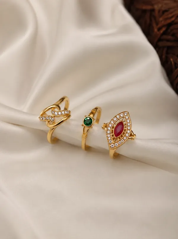 Royal_Gold-Plated_Adjustable_Ring_Set_for_Women_(Pack_of_3)_|_Elegant_Stone_Design