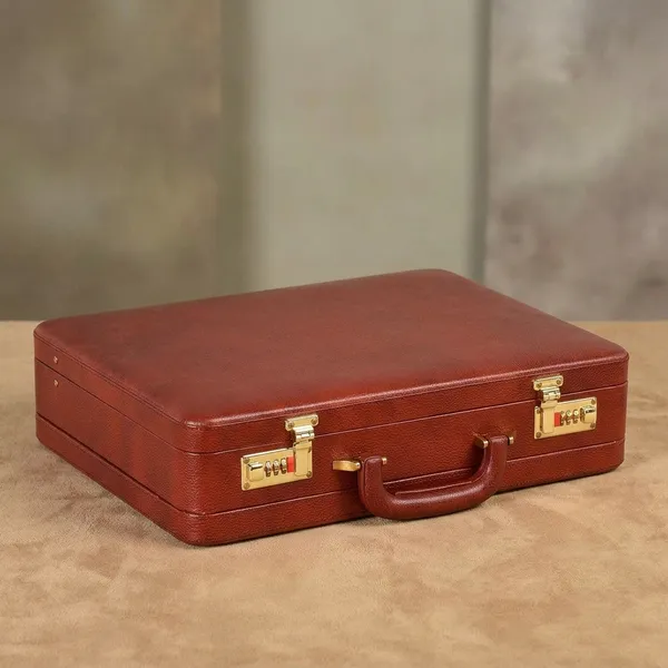 Brown_Leather_Expandable_Briefcase_For_Unisex