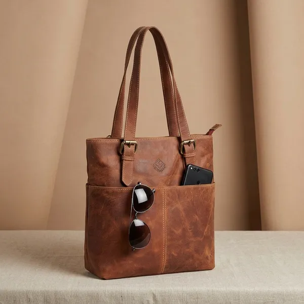 Cognac_Brown_Leather_Tote_Bag_For_Women
