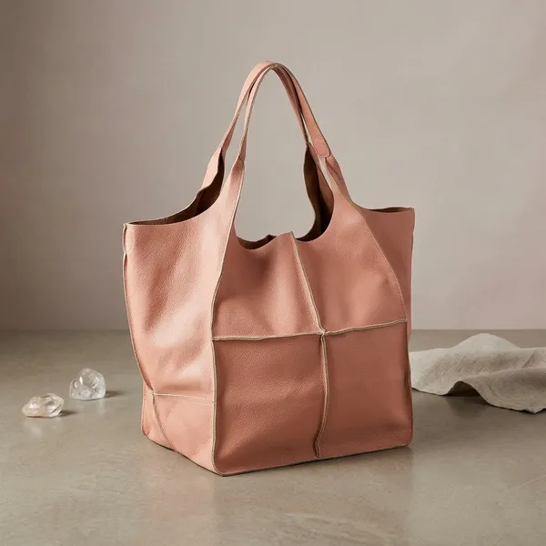 Baby_Pink_Leather_Tote_Bag_For_Women