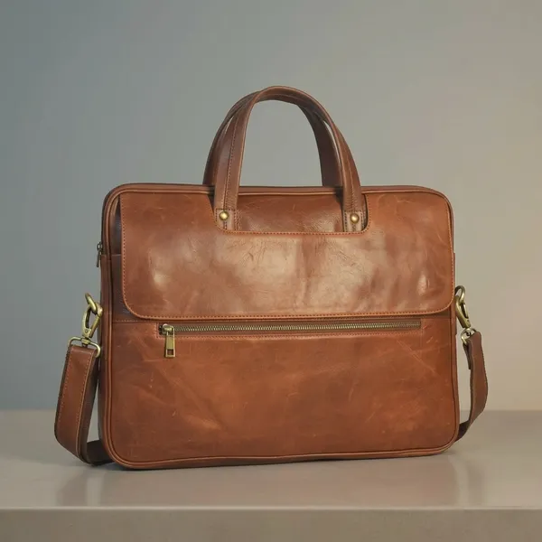 Hunter_Brown_Leather_Laptop_Bag_For_Unisex
