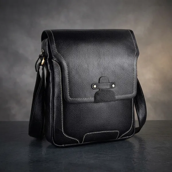 Black_Leather_Messenger_Bag_For_Unisex