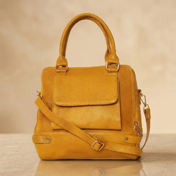 Yellow_Leather_Handbag_For_Unisex