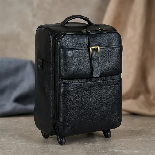 Black_Leather_Trolley_Bag_For_Unisex