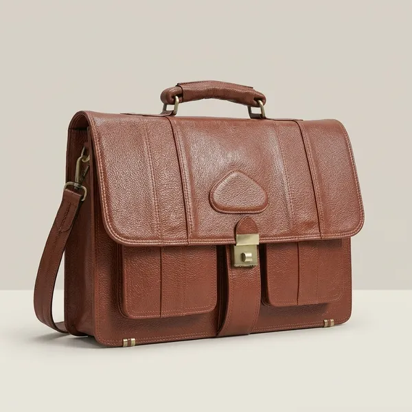 Tan_Leather_Laptop_Messenger_Bag_For_Unisex