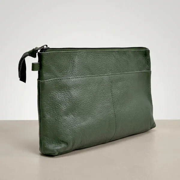 Green_Leather_Cosmetic_Bag_For_Women