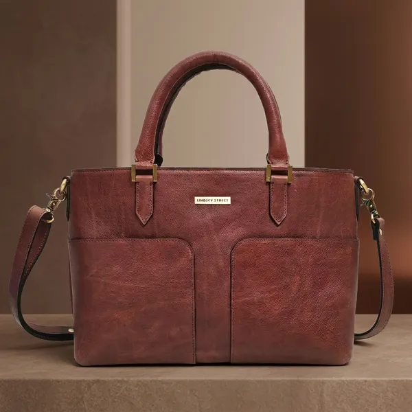 Brown_Leather_Satchel_Handbag_For_Unisex