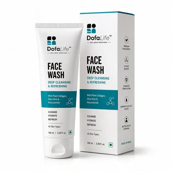 Dofalife_Plant_Collagen_Niacinamide_Aloe_Vera_Face_Wash